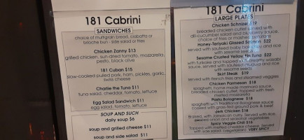 181 Cabrini menu