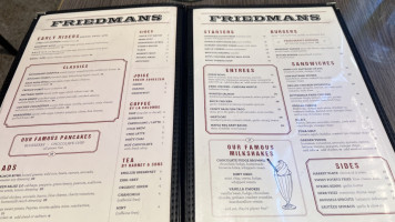 Friedman’s At The Edison menu