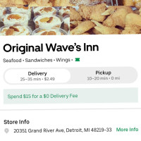 Original Wave's Inn menu