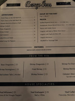 Barge Inn Restaurant menu