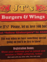 Jt's Burgers And Wings menu