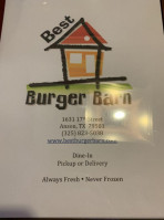 Best Burger Barn menu