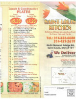 Saint Louis Kitchen (st Louis Kitchen On Natural Bridge) menu