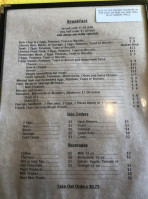 Angus Cafe menu