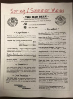 The Mad Bean menu