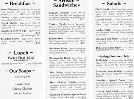 The Mad Bean menu