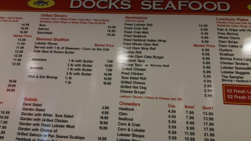 Docks Seafood menu