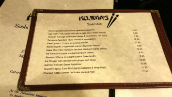 Kojima's Sushi And Japanese Cuisine menu