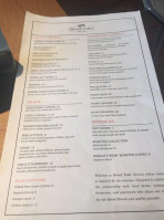 Broad Table Tavern menu