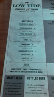 Low Tide Steak House menu