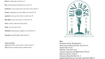 Mint Mark menu
