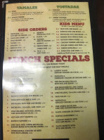 Laredo Mexican menu