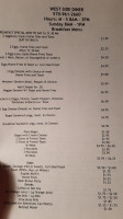 West Side Diner menu