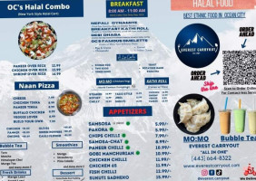 Everest Carryout menu