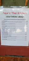 Payo's Thai Kitchen And Cabins menu