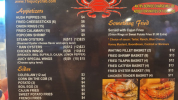 The Juicy Crab menu