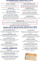Captain Bill Bunting's Angler menu