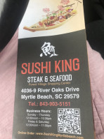 Sushi King Steak Seafood menu