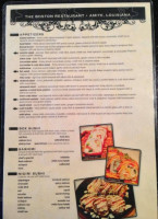 The Boston menu