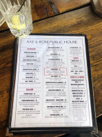 Axe Rose Public House menu