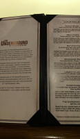 The Underground Speakeasy And Distillery menu