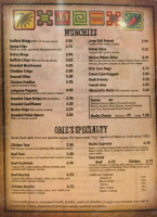 Obie's Bar Restaurant menu