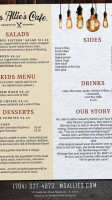 Ms. Allie's Cafe menu