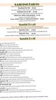 Thai House Restaurant And Sushi Bar menu