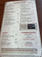 Hacienda Del Mar Mexican menu