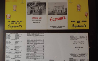 Capronis Restaurant Bar menu