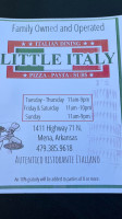 Little Italy Ii menu