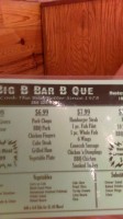 Big B -b-que Inc menu