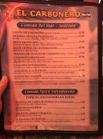 El Carbonero Restaurant menu
