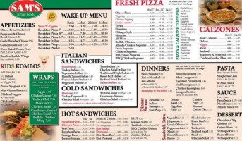 Sam's Italian Sandwihich Shoppe menu