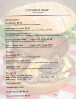 Dufresne's Diner menu