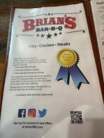Brian’s Bar-b-que Restaurant Catering menu