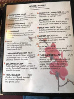 Siam Orchid menu