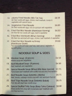 Noodle Stars menu