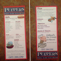 Peppers Pizza Subs menu