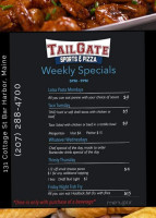 Tailgate Sports Pizza menu