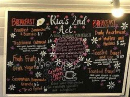 Rias 2nd Act menu