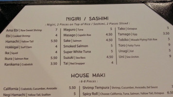 Miracle Sushi Modern Asian Cuisine menu