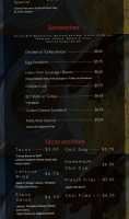 Nakas Broiler menu