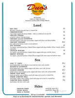 Duo's Seafood menu