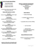 La Vida Mexican And Caribbean menu