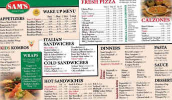 Sam's Italian Sandwihich Shoppe menu