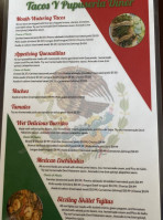 Tacos And Pupuseria Diner menu