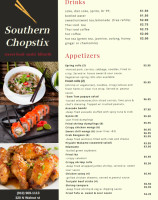 Southern Chopstix menu