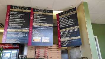 Umbria Pizzeria menu