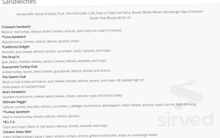 Swami's Cafe menu